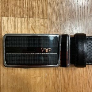 40” Playboy VIP Black Leather Belt.